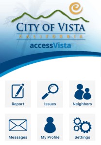 The new Access Vista app allows residents to report issues as potholes or graffiti using their smartphones. Photo by Tony Cagala