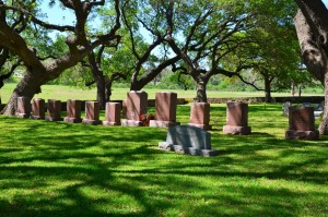 Johnson Family Cemetery "I come down here almost every evening when I’m at home,” President Lyndon Johnson said of the family cemetery located on the property of his beloved ranch near Stonewall, Texas, 63 miles west of Austin. “It’s always quiet and peaceful here under the shade of these beautiful oak trees." Johnson and wife, Lady Bird, are buried here. Photo by Jerry Ondash