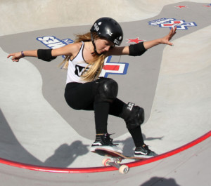 Brighton Zeuner, 12, of Encinitas in the Women's Skateboard Park