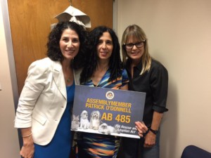 Left to right: Holly Fraumeni-Day Jesus, Assembly person, a member of Social Compassion In Legislation, Judie Mancuso and Leslie Davies.